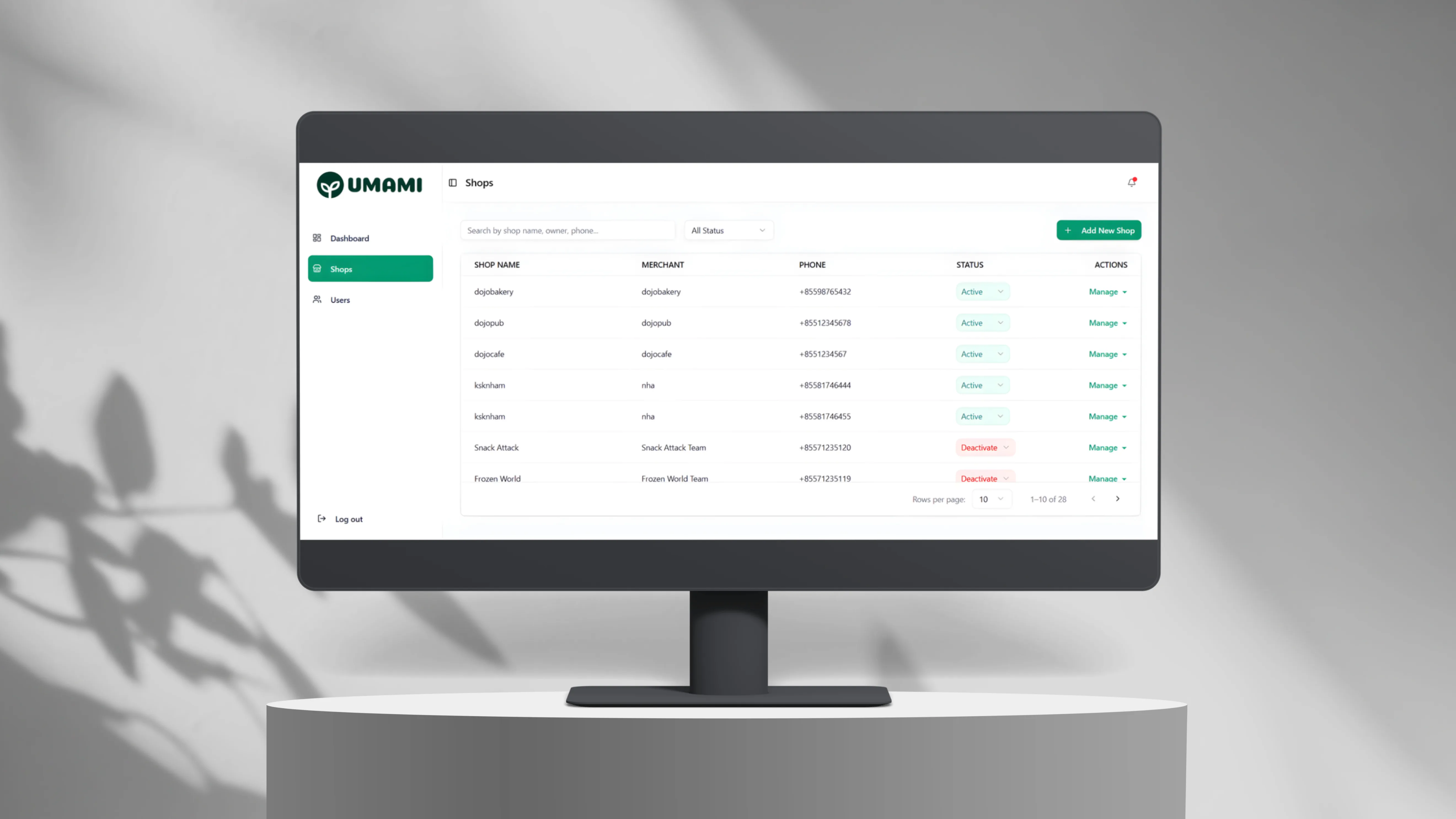 Umami Admin Portal